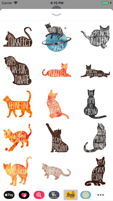 Purrfect Puns cat stickersのおすすめ画像3