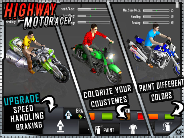 ‎Highway Bike Racer : 3D Racing Screenshot