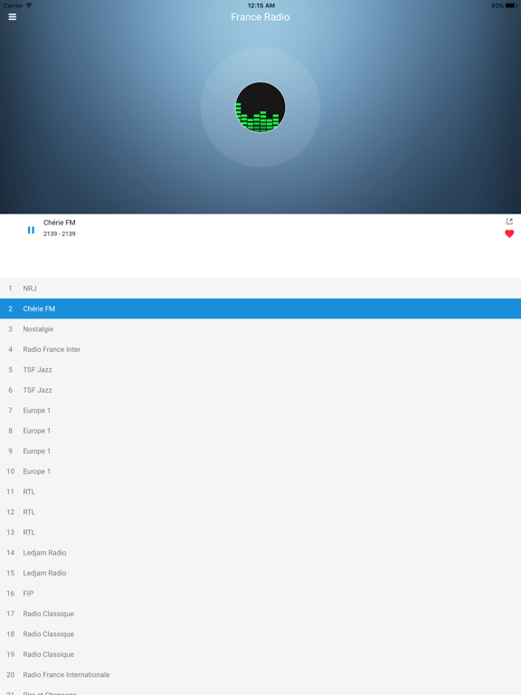 France Radio Station:French FM iPad screenshot 5 - Music app