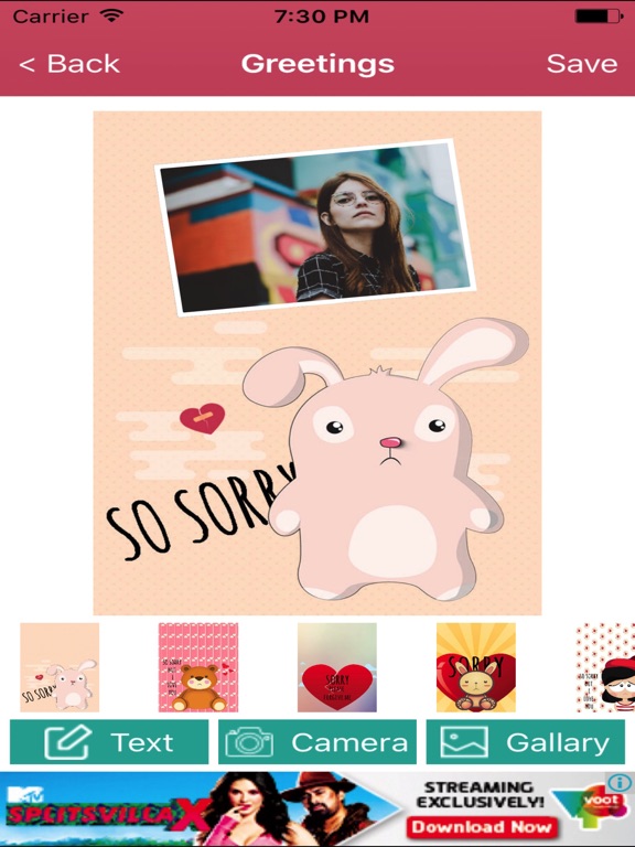 Sorry Or Forgive Me Card Creator iPad screenshot