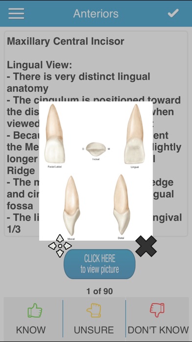 ADAT Dental Anatomy Cram Cards screenshot 2