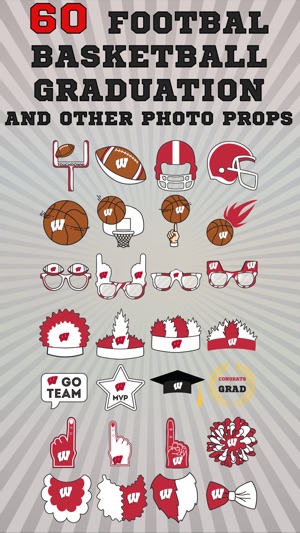 Wisconsin Badgers PLUS Selfie Stickers(圖3)-速報App