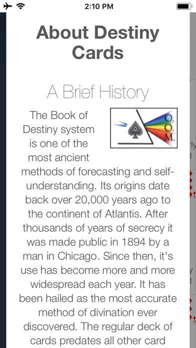 Screenshot #1 pour My Destiny Cards