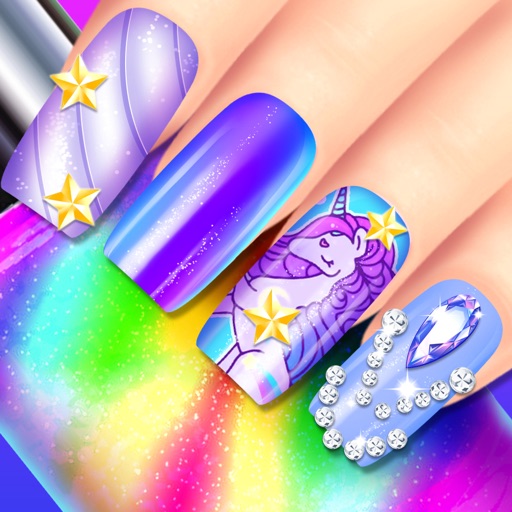 Rainbow Unicorn Nail Salon Icon