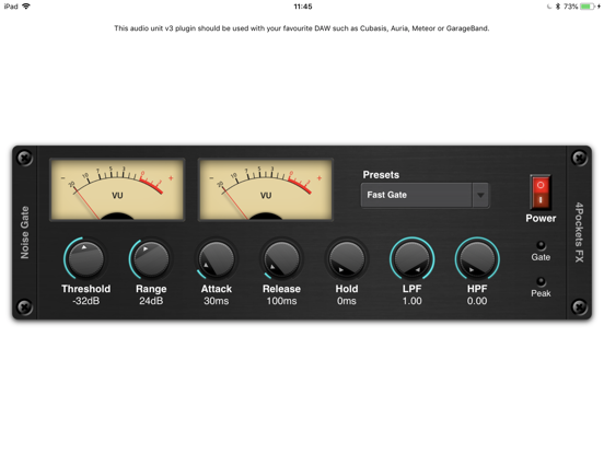 Screenshot #4 pour Noise Gate AUv3 Plugin