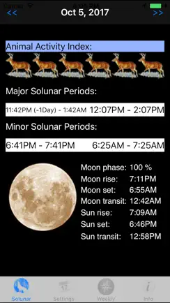 Solunar Table iPhone image 3