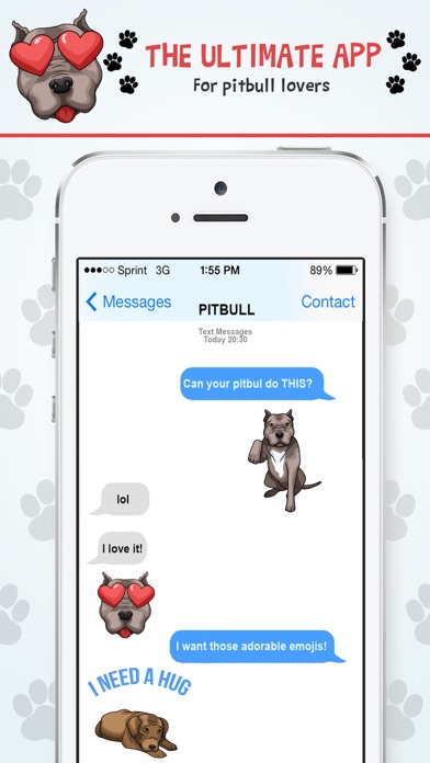 PitbullMoji - Pit Bull Emojis Screenshot