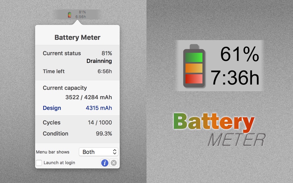 Battery Meter (macOS) 由: Jose Antonio Jimenez Campos Battery Meter (macOS) 由: Jose Antonio Jimenez Campos