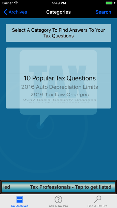 Screenshot #1 pour ASK A TAX PREPARER
