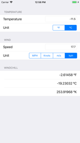 Windchill Temperature screenshot