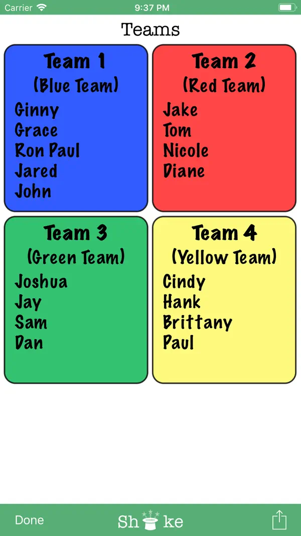 Team Shake Screenshot 2