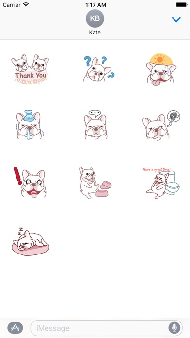 Cute French Bulldog - Frenchiemoji Sticker screenshot 3