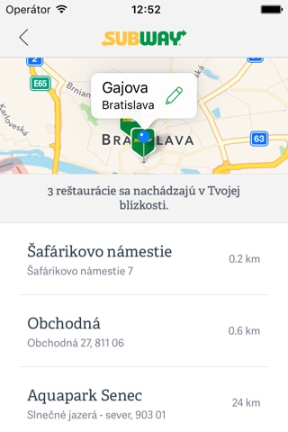 SUBWAY® Slovensko screenshot 2