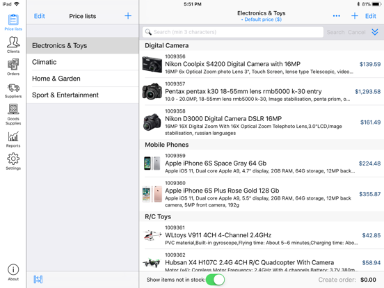 My Price List iPad screenshot 2 - Business app