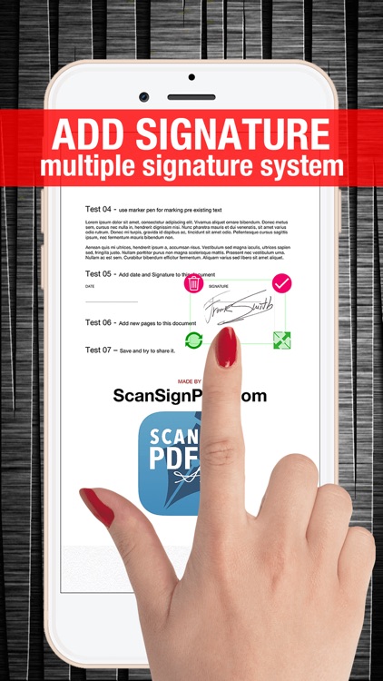 Scanner++ PDF and sign it