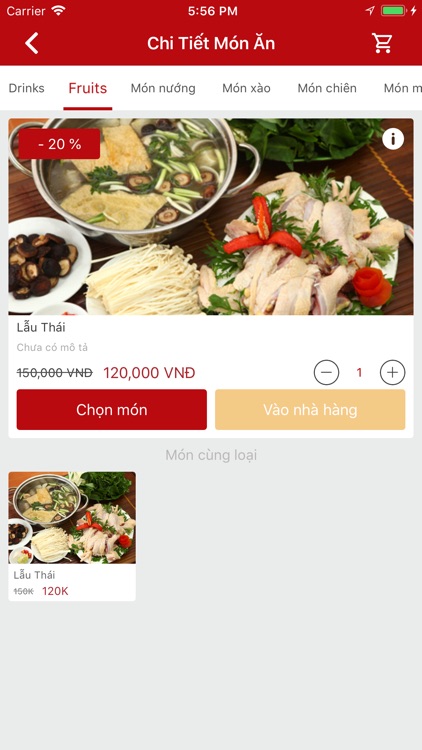 ClickFood - đặt bàn và gọi món