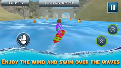 Stickman Surfboard Sports Race screenshot 2