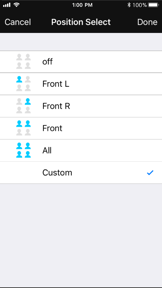 Advanced car audio setting screenshot
