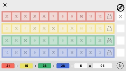 X-Out: Qwixx Scoresheet screenshot 2