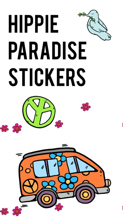 Hippie Paradise Stickers