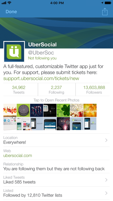 UberSocial for Twitter screenshot