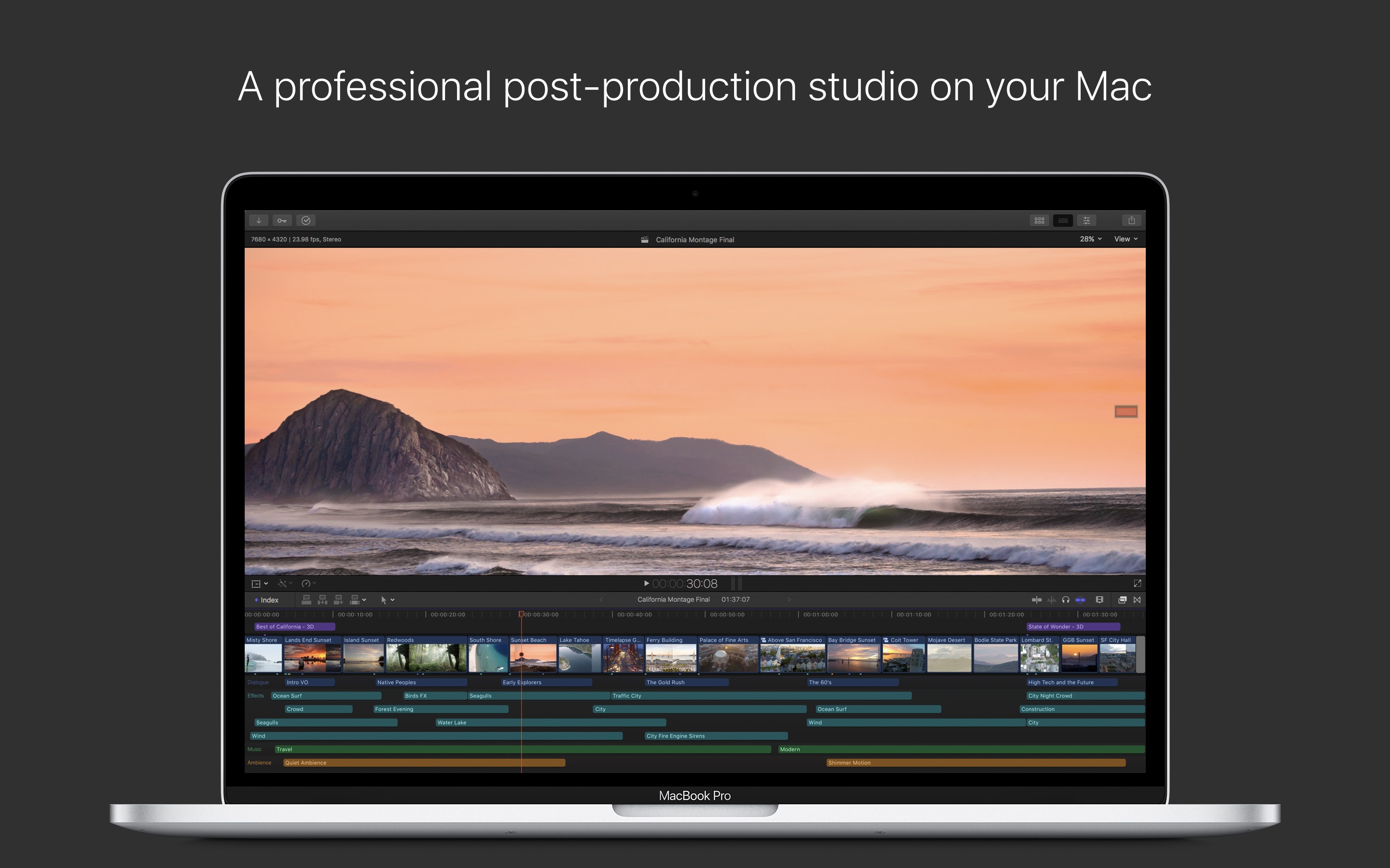 Screenshot do app Final Cut Pro