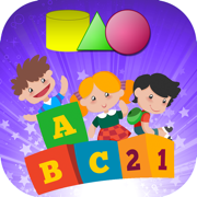 學前教育 字母abc : 几何 形状和颜色 排序