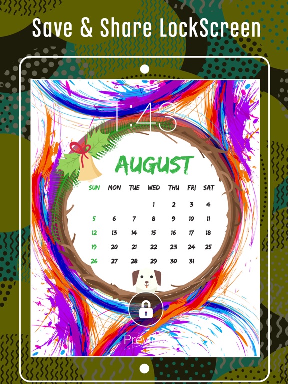 Lock screen Calendar Themes iPad screenshot 4 - Shopping app