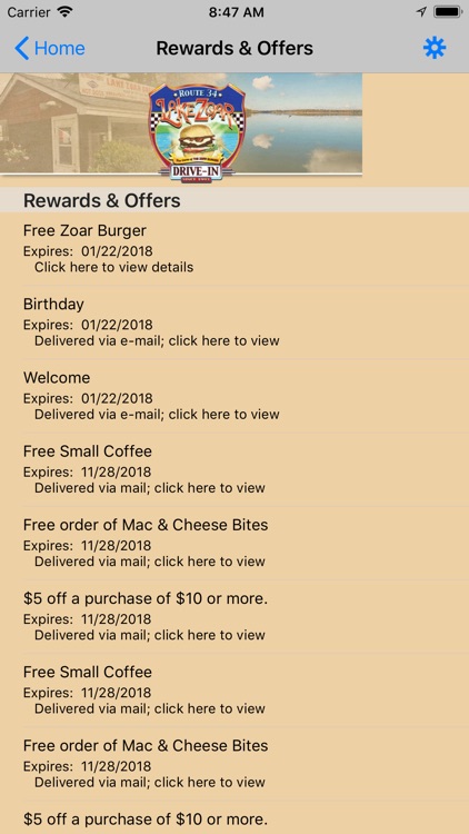 Lake Zoar Drive-In Rewards