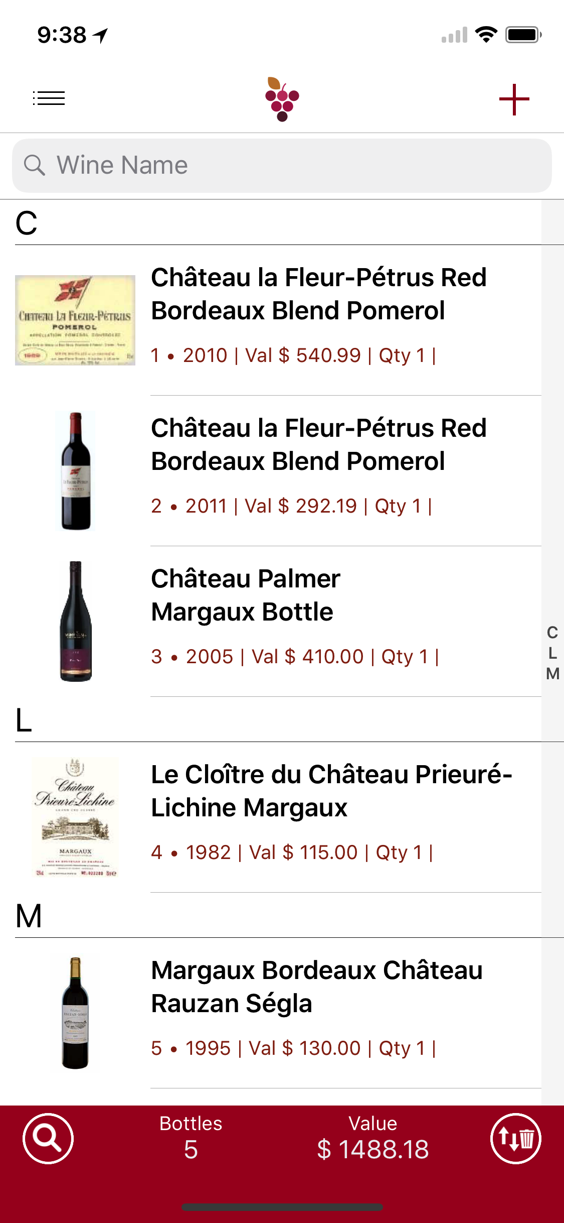 Wine Cellar Database