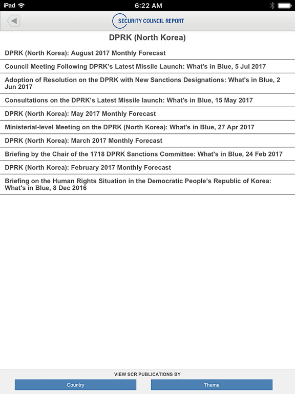 Security Council Report iPad screenshot 4 - News app