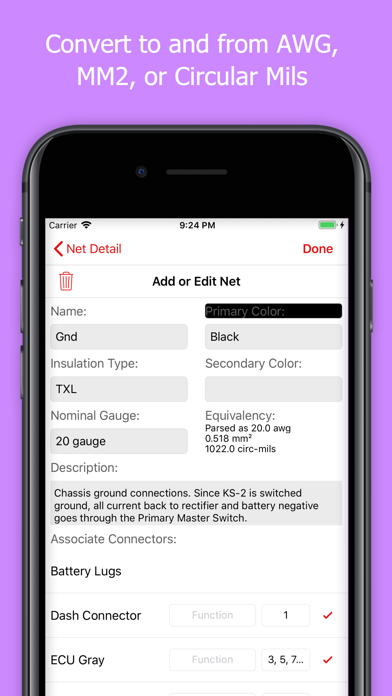 Wiring Harnesser iPhone screenshot 6 - Productivity app