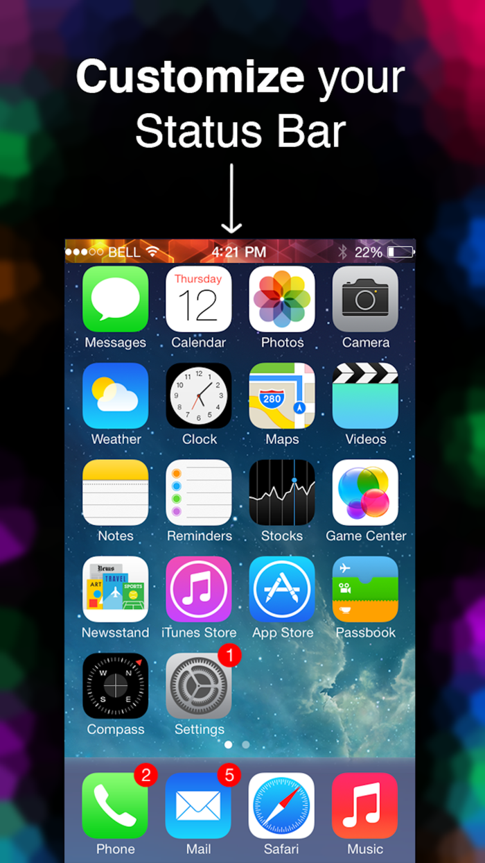 Status Art - Custom wallpaper Bar effects