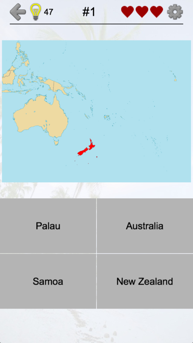 Australian States and Oceania Countries screenshot 1
