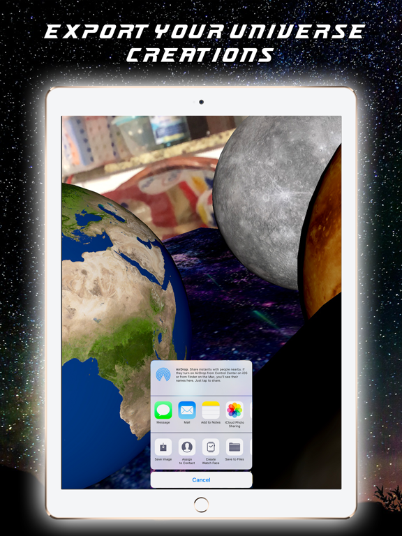 The Universe (AR). iPad screenshot