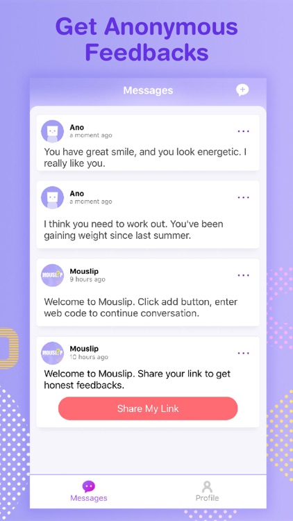 Mouslip - anonymous feedbacks