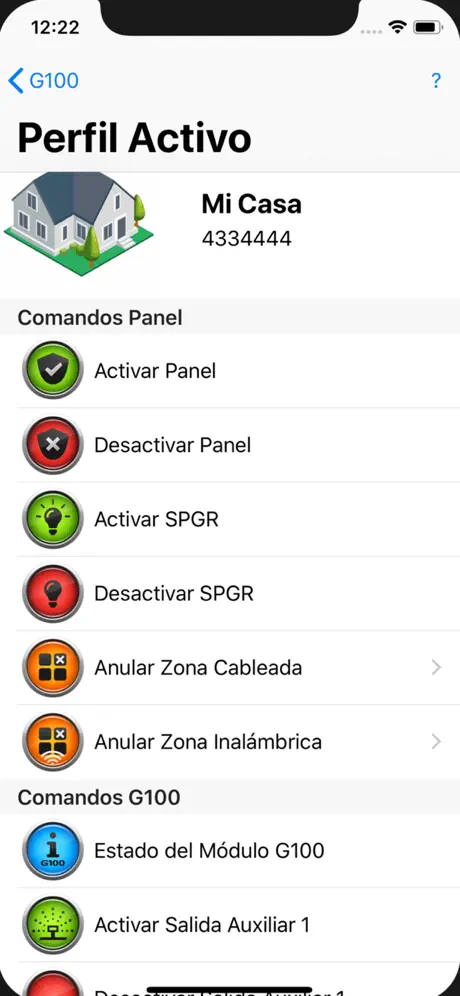 G100 Alarma