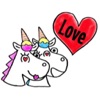 Cute Couple Unicorn Sticker
