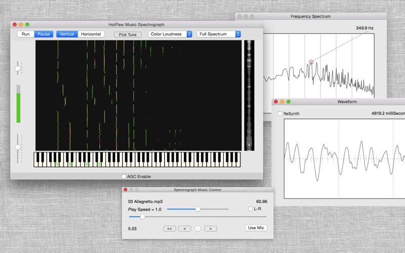 Screenshot #1 pour Music Spectrograph