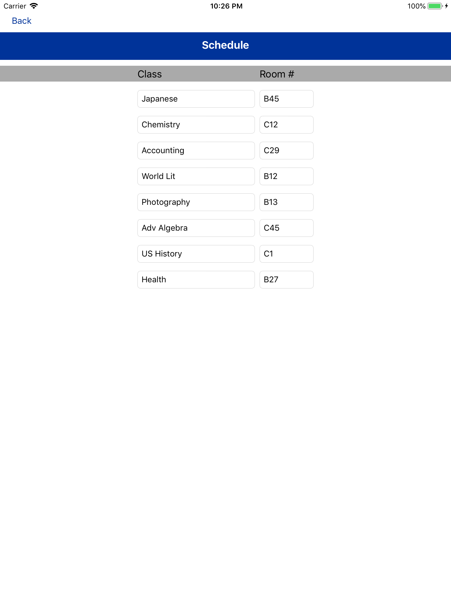 Grant Bell Schedule screenshot 12