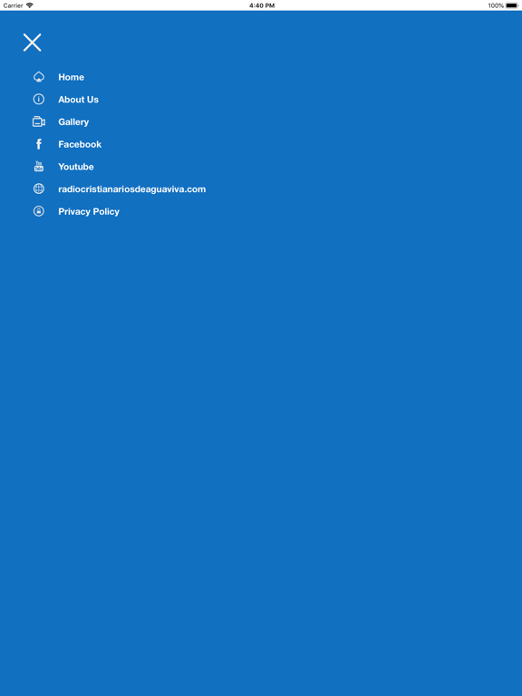Radio Cristiana RiosdeAguaViva iPad screenshot 2 - Entertainment app