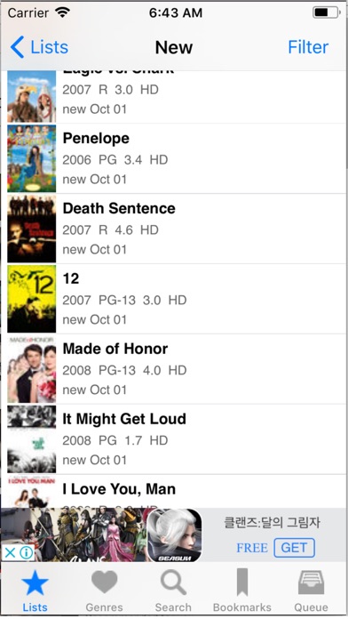 Screenshot #2 pour InstantWatcher -- for iPhone