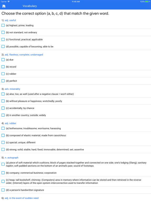 TOEIC Sample Tests iPad screenshot