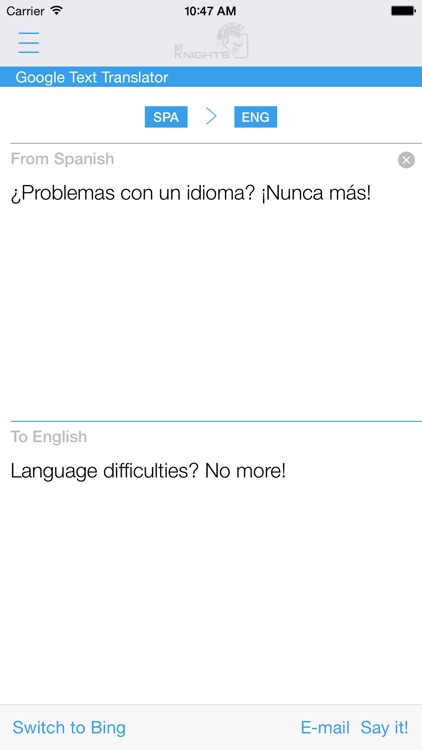 Spanish English Dictionary from BitKnights