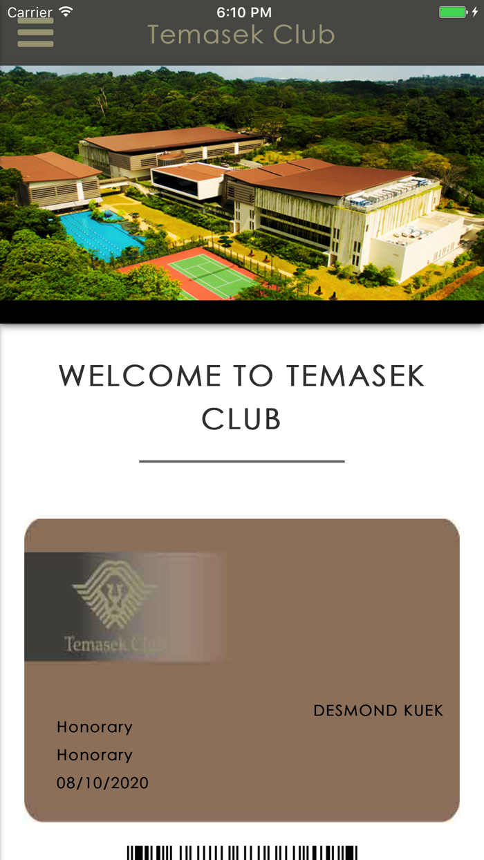 Temasek Club Member Portal