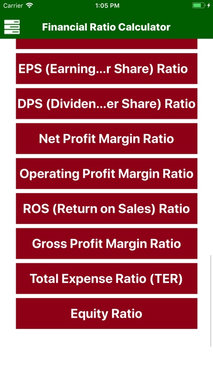 Financial Ratio Calculator