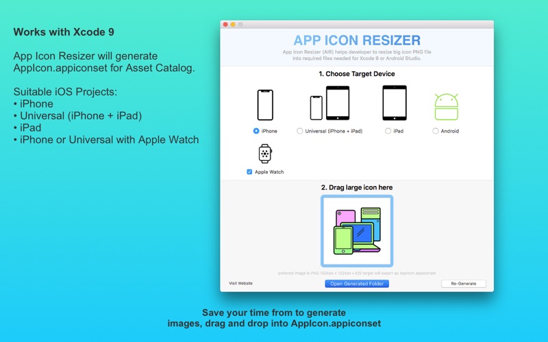 Screenshot #1 pour App Icon Resizer