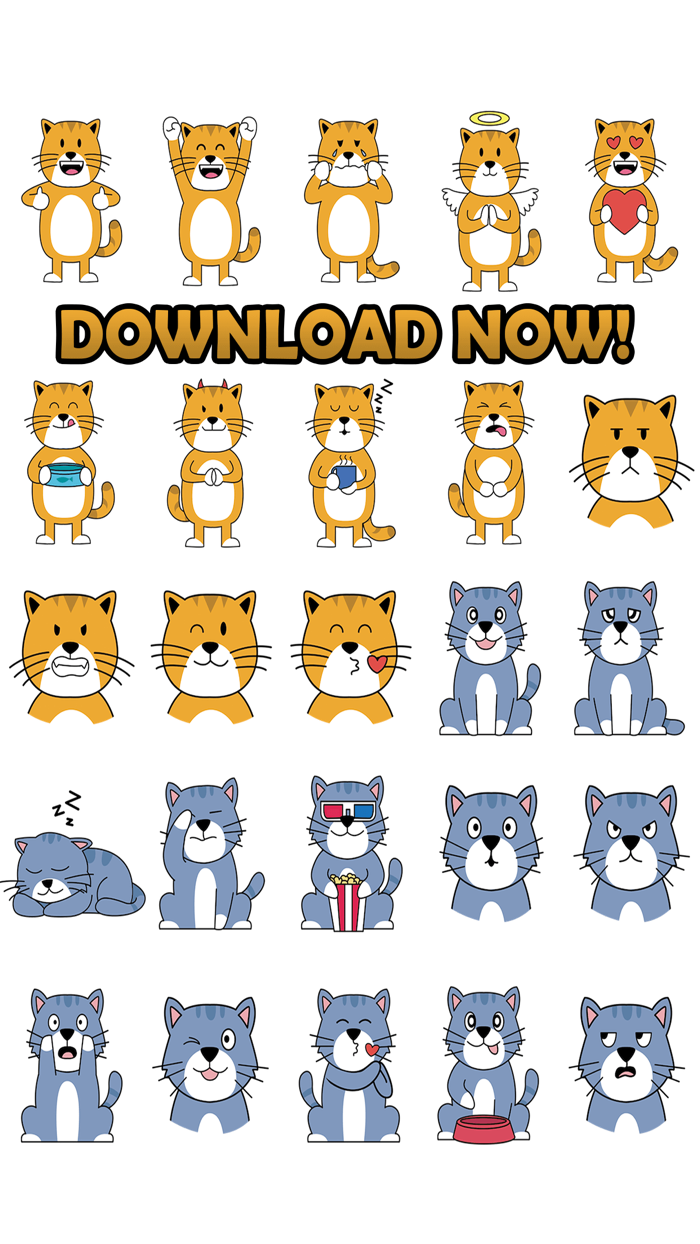 Cat Lovers Emojis and Stickers