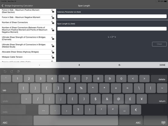 Bridge Engineering Calculator iPad screenshot 6 - Education app