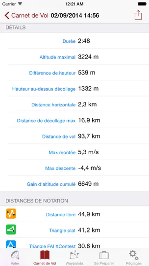 Capture d'écran de Flyskyhy sur iPhone 3